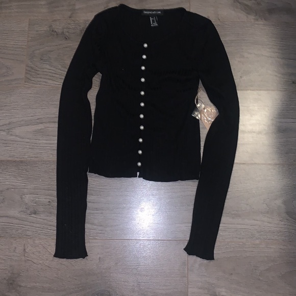 Ribbed pearl button shirt - Picture 5 of 8